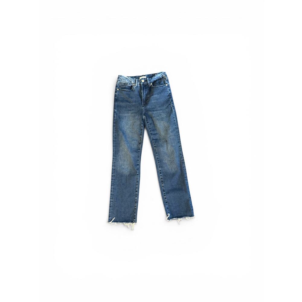 Good American Good Classic Jeans | Raw Hem | Ankle Pockets | Size 6-12